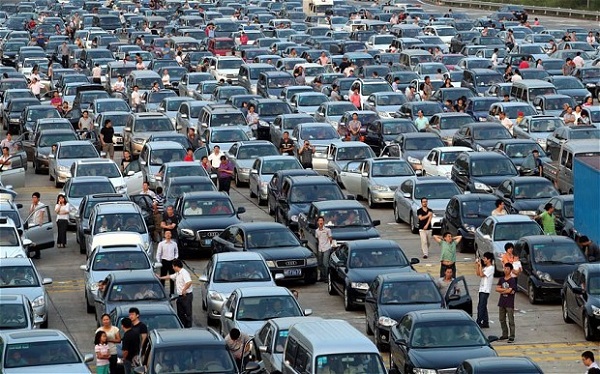 traffic jam china