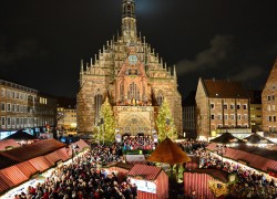 Christkindlesmarkt, Nuremberg, Germany by night