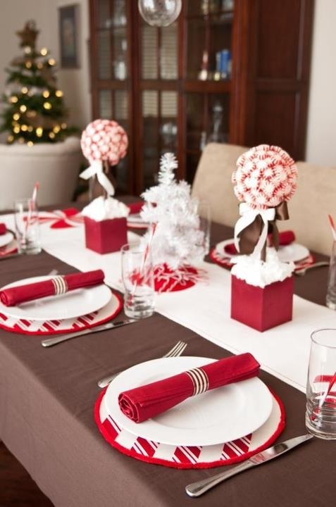 Christmas red table decoration