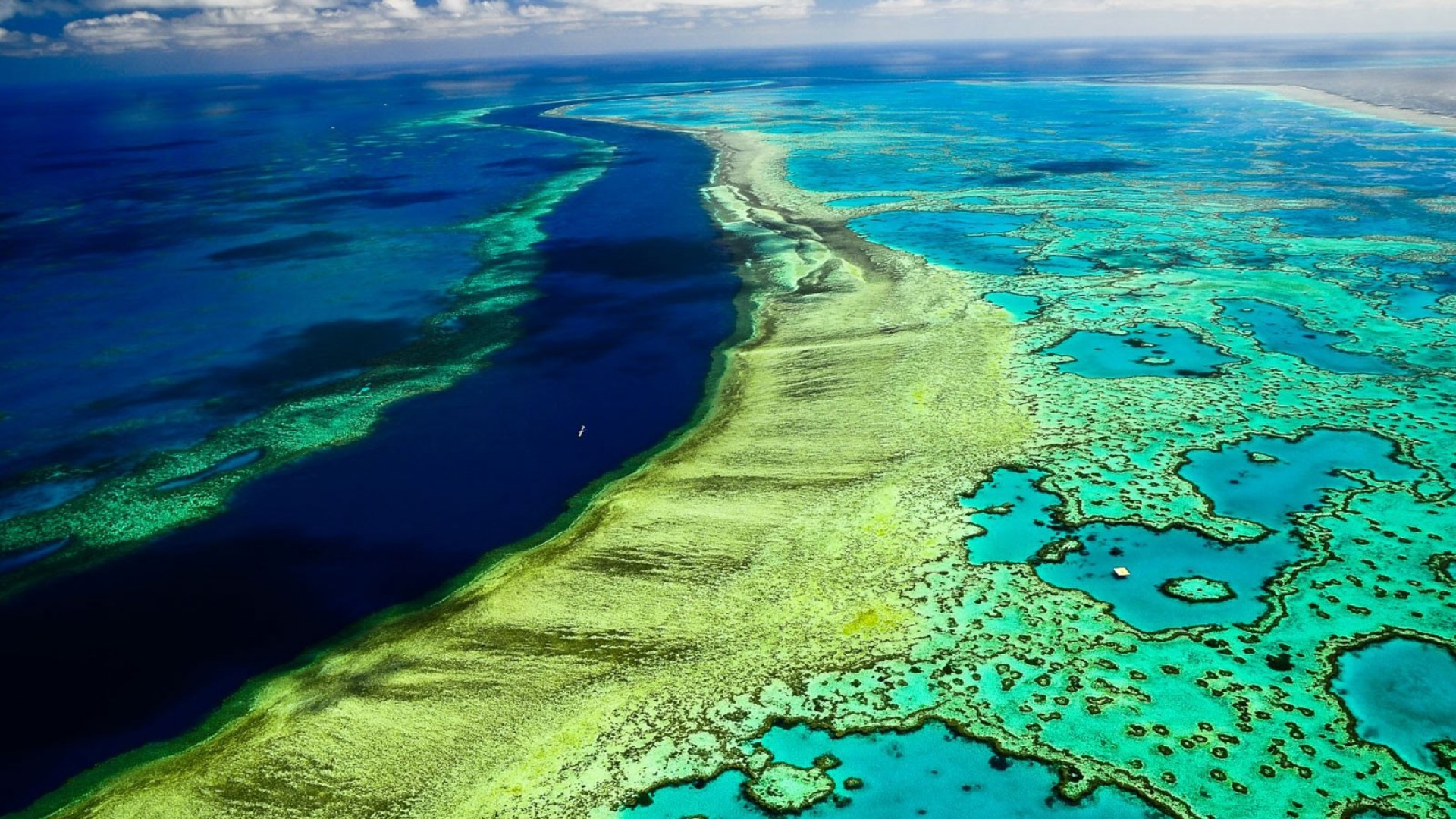 Great Barrier Reef from air