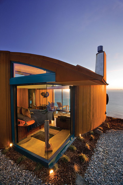 Hotel Post Ranch bedroom with ocean view in California