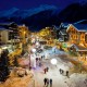 Val d'Isere center with people