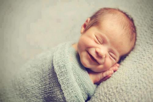 happy baby sleeping