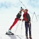 ski couple kissing romantic