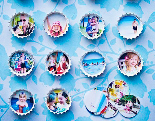 Handmade Photoframes of bottle metal caps 6