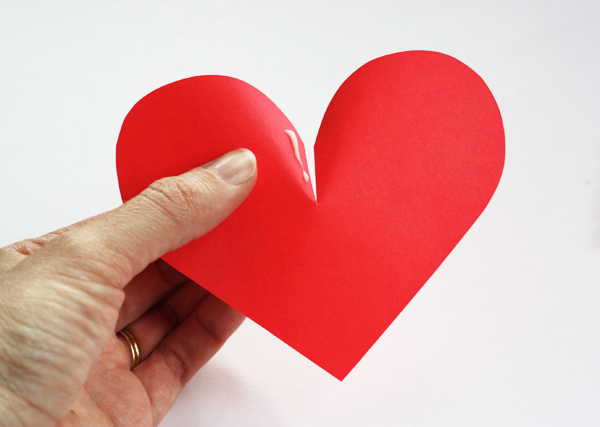 Valentine's day idea heart paper 1