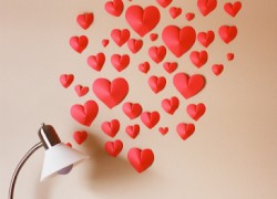 st Valentine's day idea heart paper