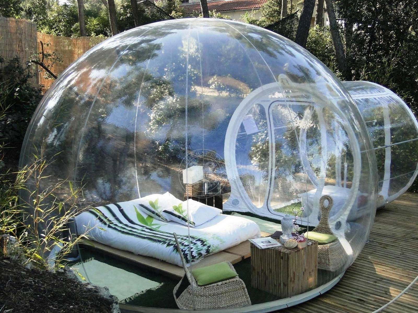 Designed Crystal Bubble Tent