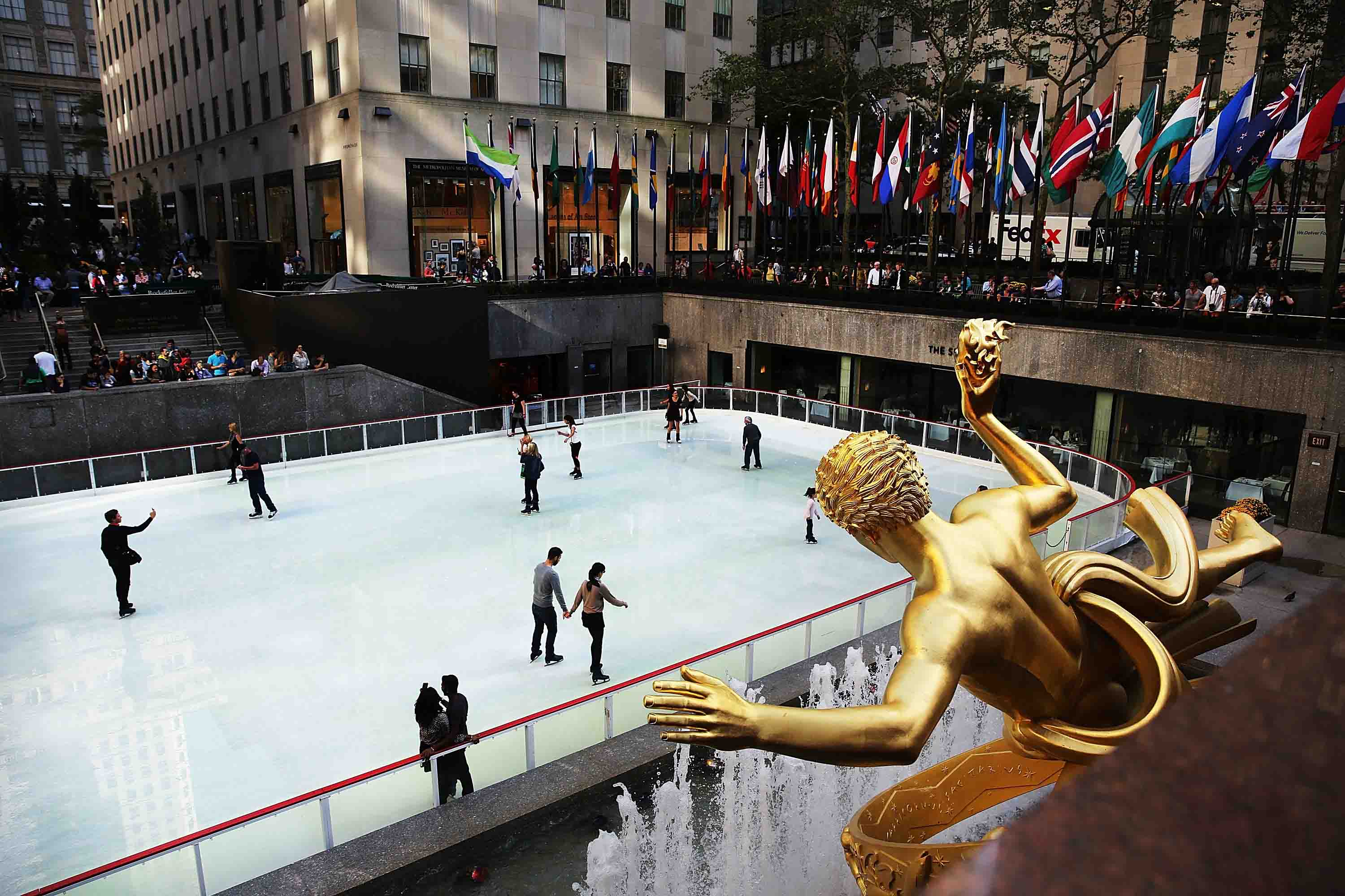 Rockefeller Center Ice Skating Rink Open For The Winter Season