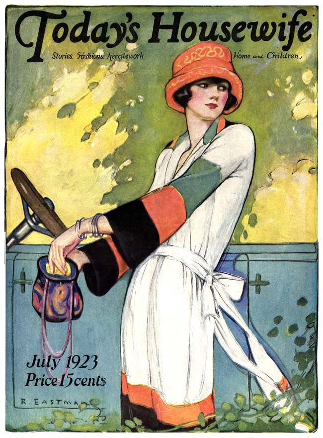 6 Vintage Magazine Cover - Artist Ruth Eastman - July 1923