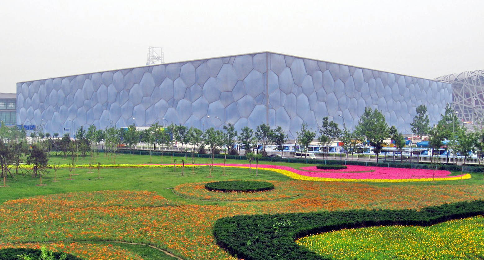 Beijing National Aquatics Center during day