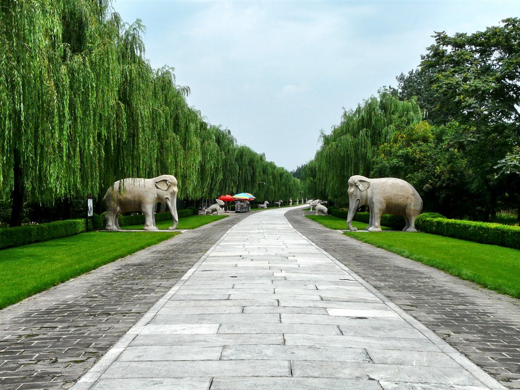 The Ming Dynasty tombs  Minsk tombs animals made of stone