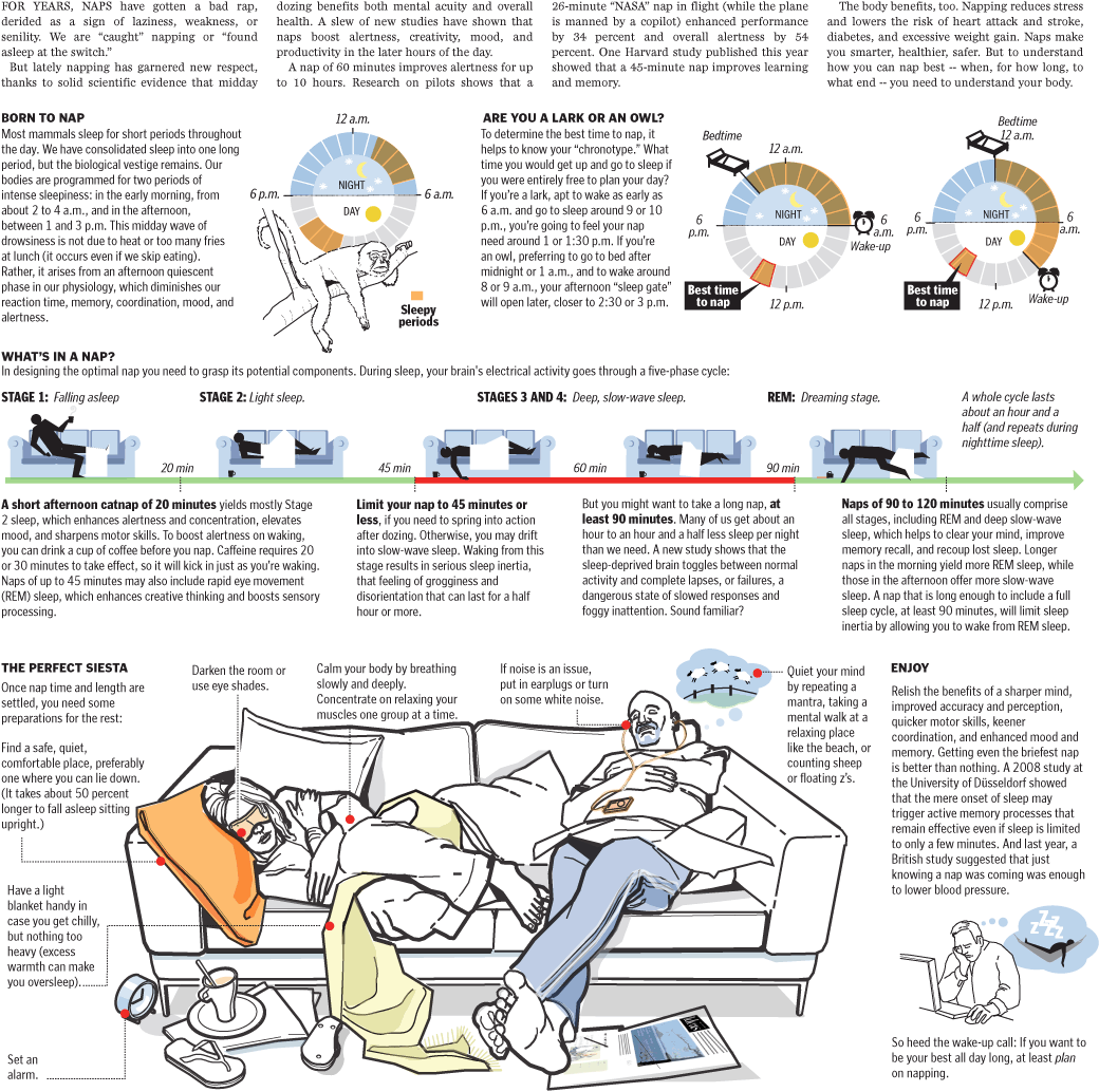 How to nap graphic different types of sleep