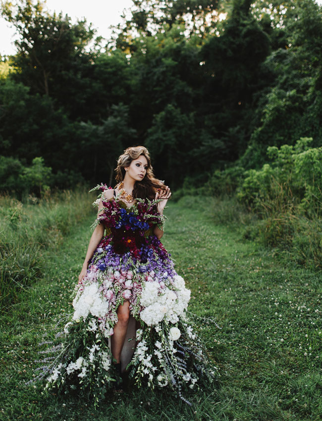 A DRESS MADE OF FLOWERS