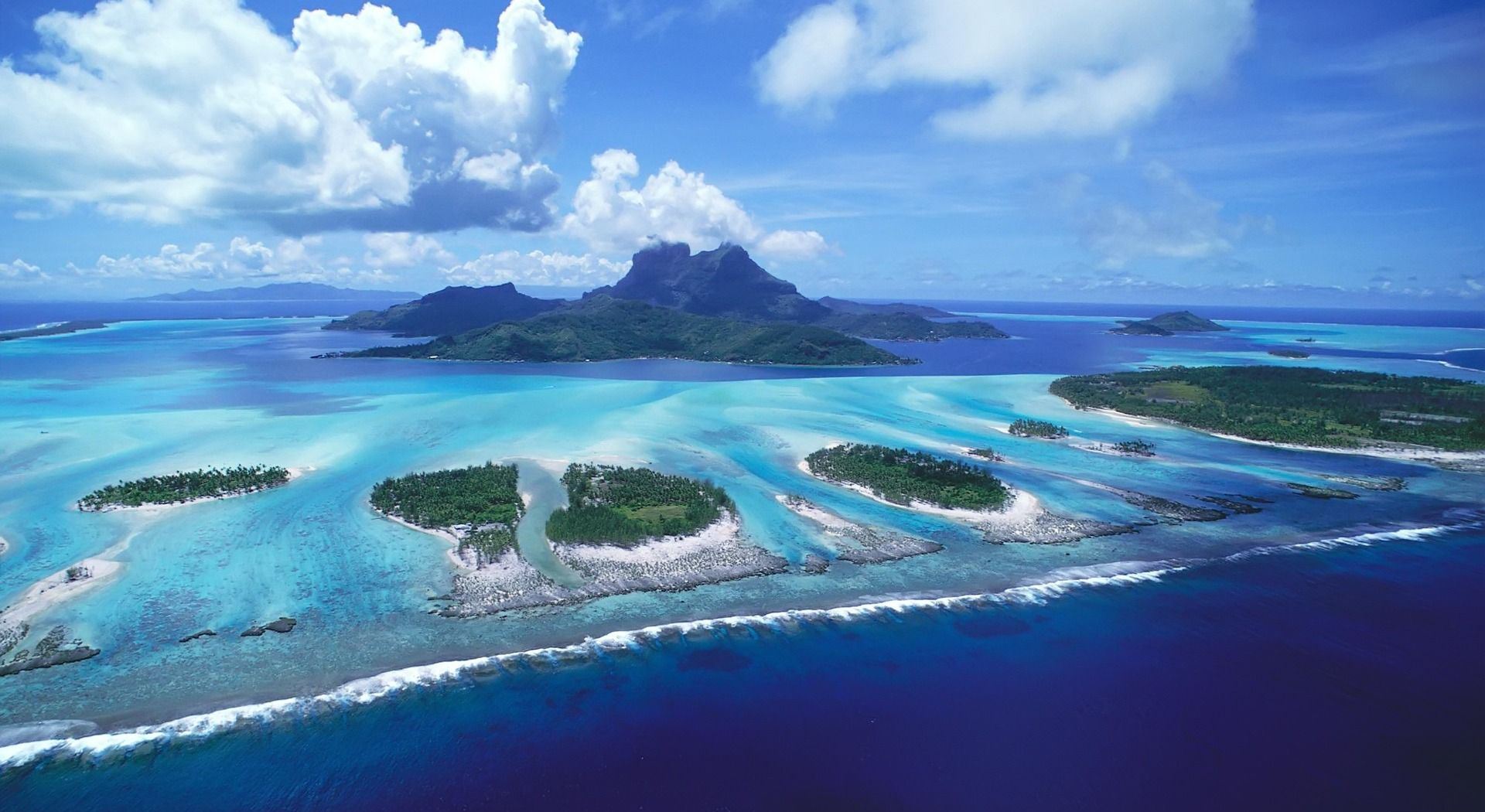 Fiji islands from air