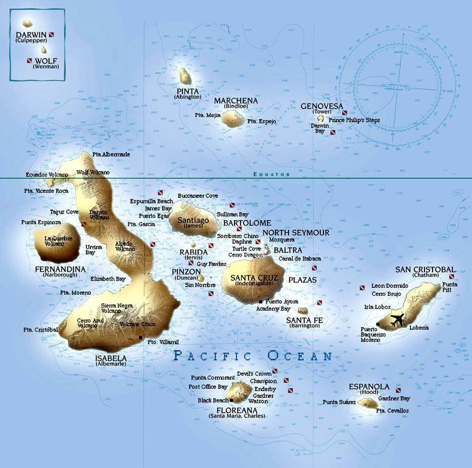 Galapagos Islands Darwin Inspiration PRETEND Magazine   Galapagos Islands Map 