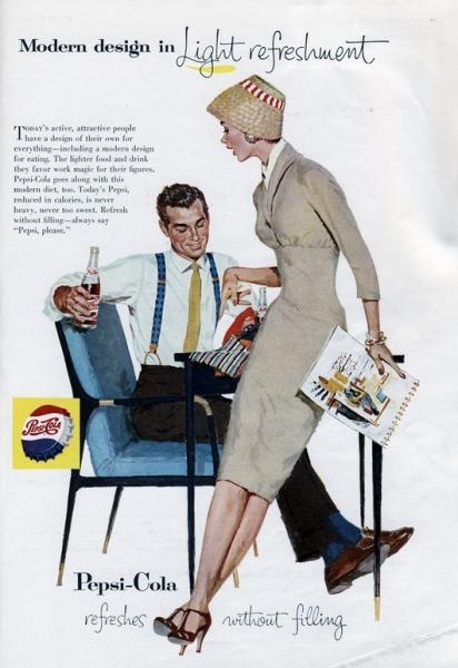 Pepsi Cola ad man and woman flirting