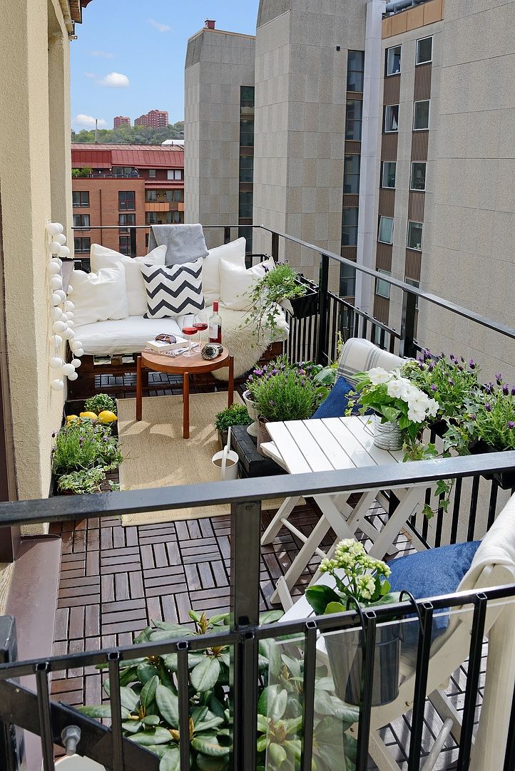 Balcony with designed furnitures