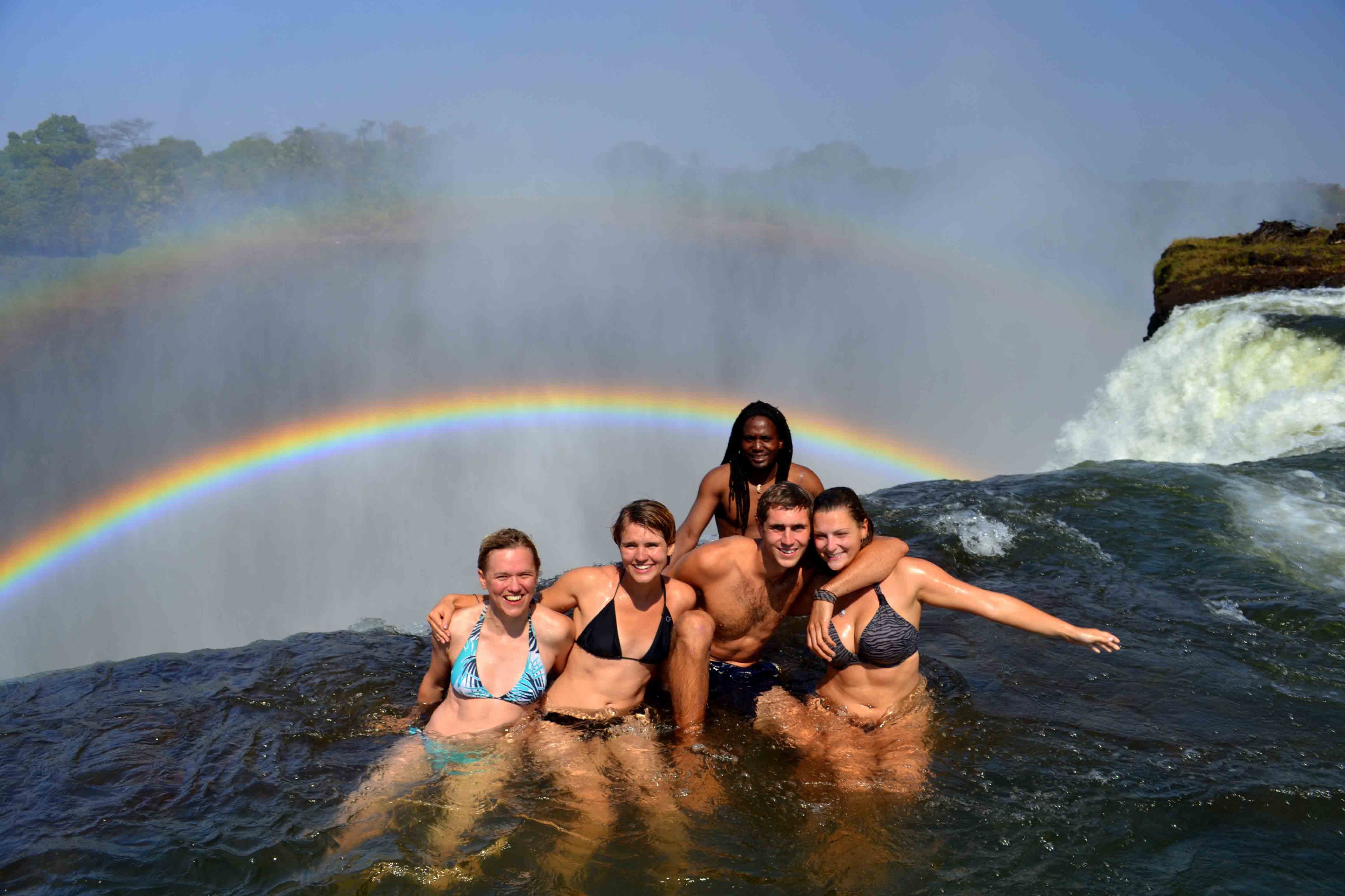 most interesting places to swim The Devil's pool, Zambia 
