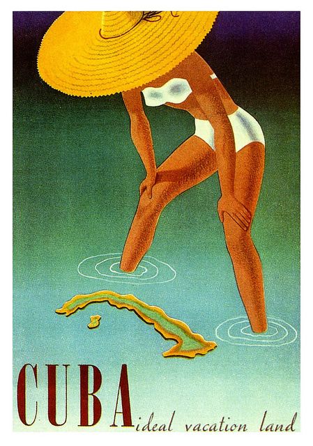 Cuba retro postcard