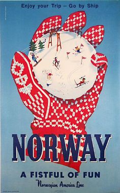 Norway retro post card