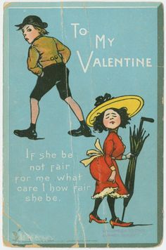 to my Valentine retro post card