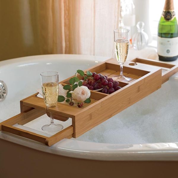 wooden-bath-tub wine and fruits holder