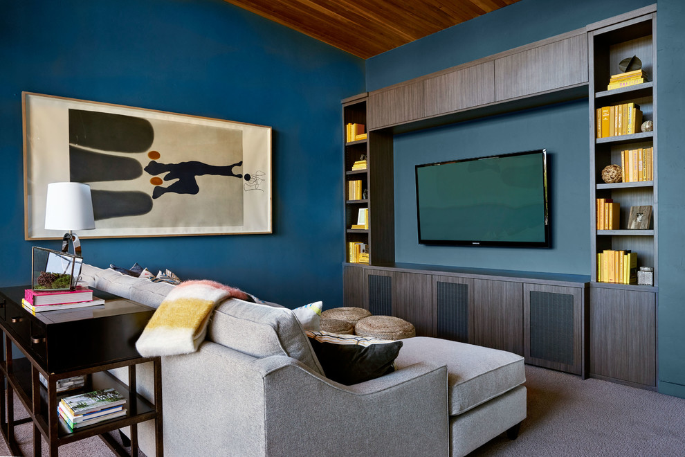 Living room blue-wall-color-tv-cabinet-sofa-system-living-room-setup-ideas