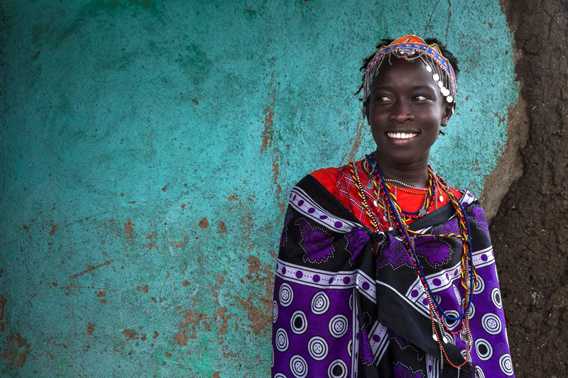 Masai Woman Colorful Clothes kenya-travel-photographer-masai-mara