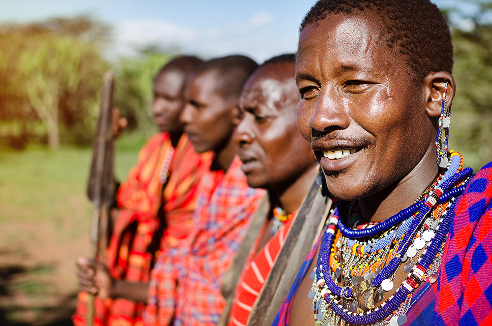 Masai man wearing shuka Kenya-Maji-Moto-Masai-Village-Host-Profile-Local-Living-Operator-Supplied