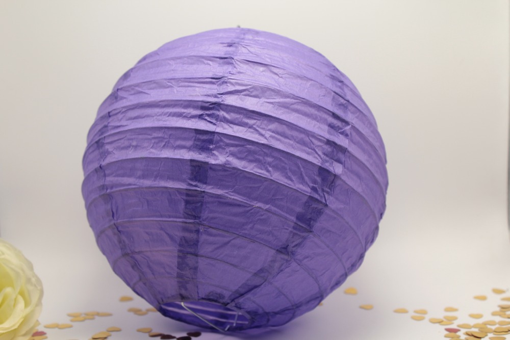 Paper lantern in purple decorating with paper lanterns