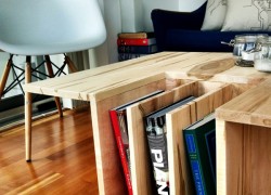 Unique book shelf wooden storage