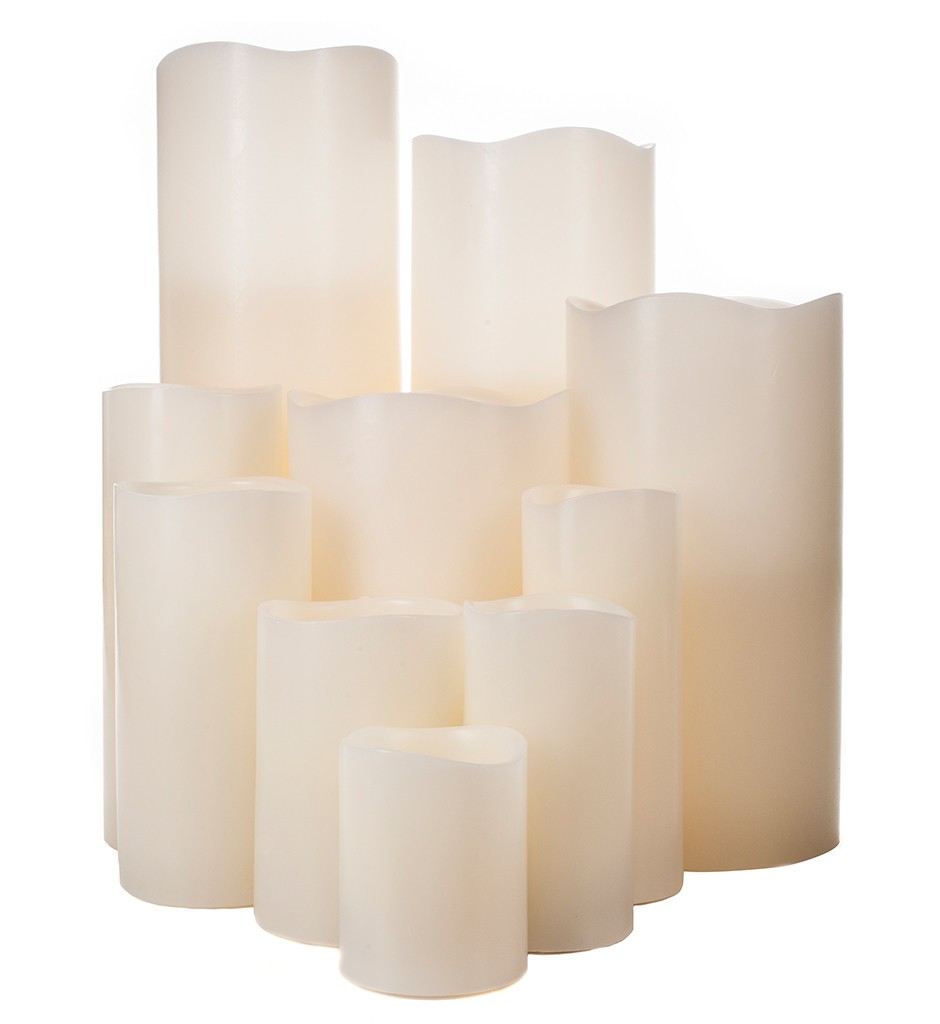 LED candles in ivory-flameless candles