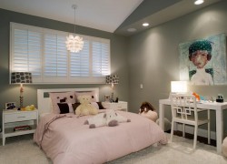 2-Simple design in pink and grey-youth bedroom Girls