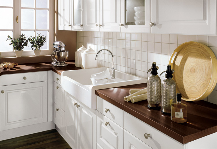 Cottage White Brown marble mdf worktops Washstand kitchen ideas