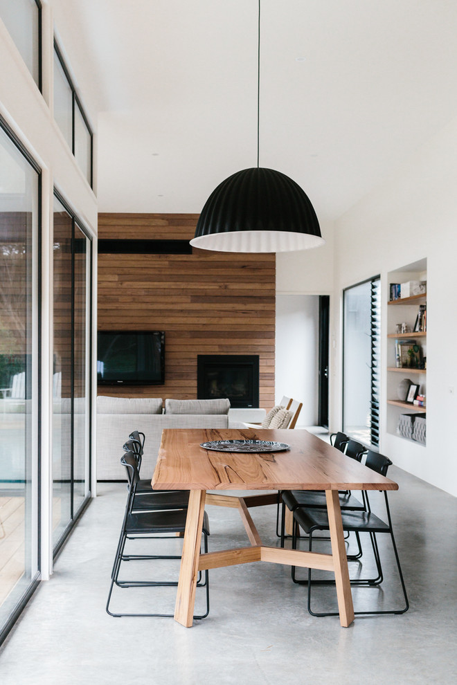 Wooden table in designer kitchen-dining tables