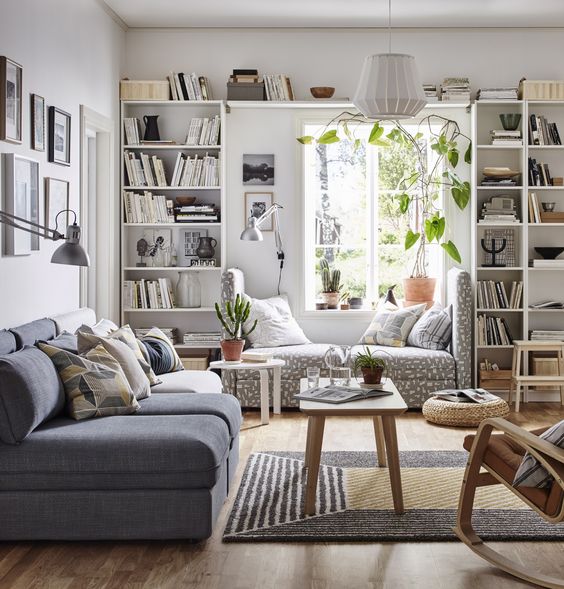 reading nook in living room bright colors war colors