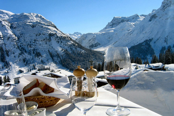 Lech,-Austria-view-from-restorant-red-wine-ski-holidays-skiing-resorts-ski-vacations-last-minute-ski-deals-ski-package-deals-all-inclusive-ski-holidays-best-family-ski-resorts