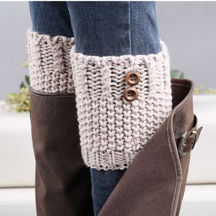 Crochet-Leg-Warmers-Winter-Fall-Knit-Boot-Cuffs-Socks-Boot-Warmers