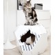 Cardboard-Cat-Indoor-House-Reversible-Pet-House-White-Cat-House-Beautiful-Long-Hair-Cat