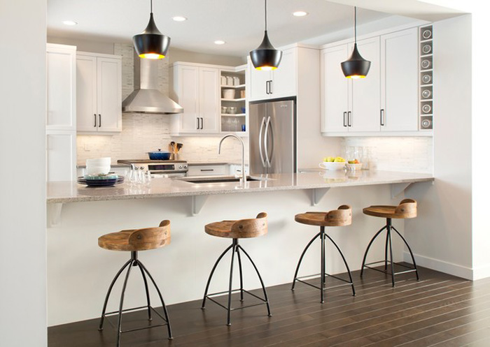 Contemporary-Kitchen-Island-Wooden-Chairs-Modern-Chairs-White-Big-Modern-Kitchen