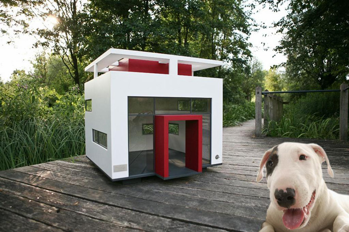 Modern-Outood-Dog-House-Red-Roof-White-Pet-House-dog-house-wooden-dog-house-pet-beds