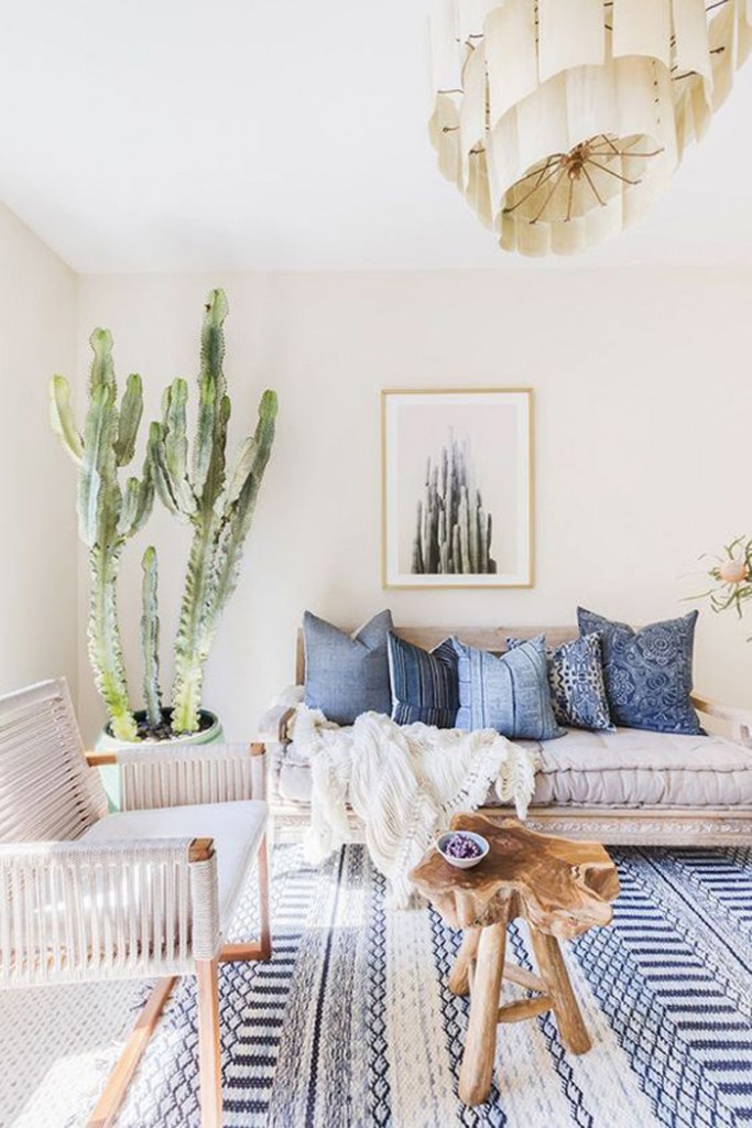 Natural-Decor-Wooden-Table-in-Living-room-Natural-Home-Accessories-Cactus-in-Vase-Blue-Pillows-Bright-Room