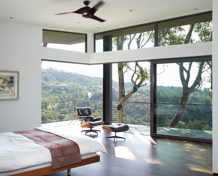 Natural-Light-In-Bedroom-Big-Windows-Nice-View-Trees-Green-Wood-Modern-Bedroom-home-accents-home-decor-accessories