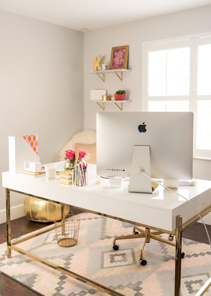 Fabulous Feminine Home Office Design Ideas PRETEND Magazine   Soft Feminine Colors Designed Office Home Office Feminine Home Office Home Office Ideas Home Office Desk Home Office Design 