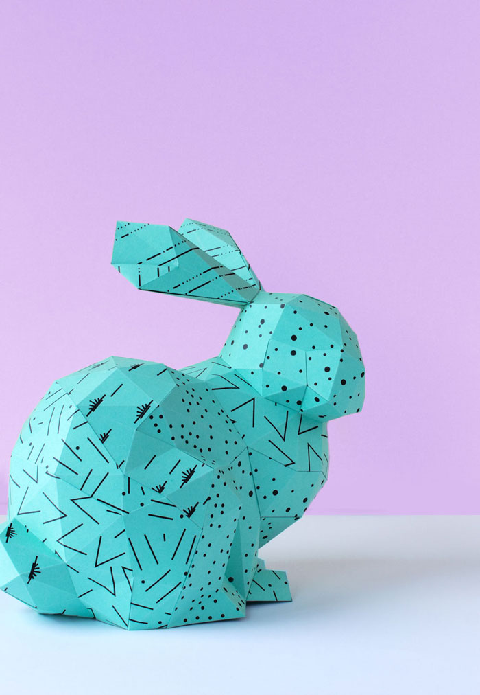 Handmade-Papper-Easter-Bunny-Blue-Rabbit