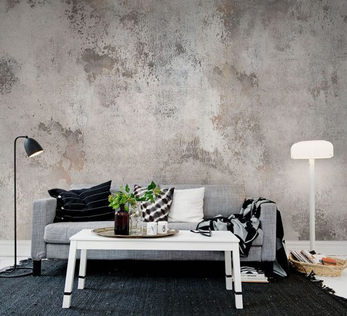 industrial-interior-design Grey Wall