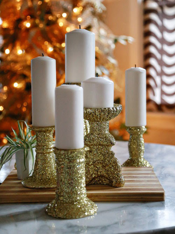 DIY-gold-glitter-candlesticks