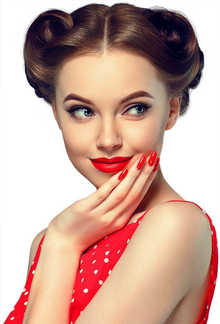 Pin-Up-Girl-Red Dress makeup-Ideas-for-Valentines-Day