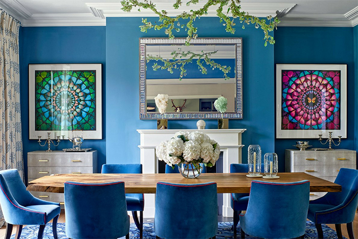 Blue-Patterns-in-Dining-Room-Ideas